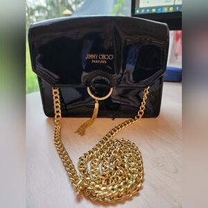 EUC‎ Jimmy Choo Black Faux patent leather purse